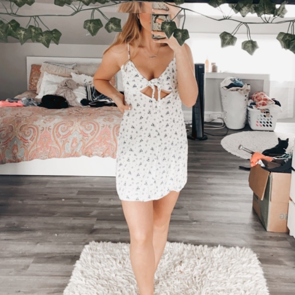 Lottie Moss Blue Floral Sundress